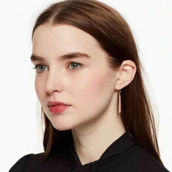 ♠️ NWT Kate Spade Pink And Gold Earrings - Picture 2 of 8
